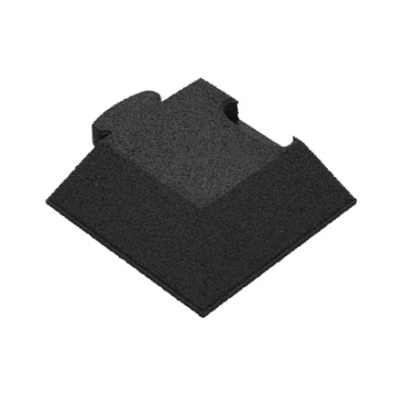 Gum-Tech Eckstück "Abgeschrägt" für Fallschutzplatten, Schwarz, 4,5 cm