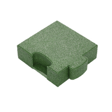 Gum-Tech Eckstück "Gerade" für Fallschutzplatten, 25x25 cm, Grün, 8 cm