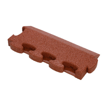 Gum-Tech Randstück "Abgeschrägt" für Fallschutzplatten, Rot, 6 cm