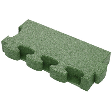 Gum-Tech Randstück "Gerade" für Fallschutzplatten, Grün, 8 cm