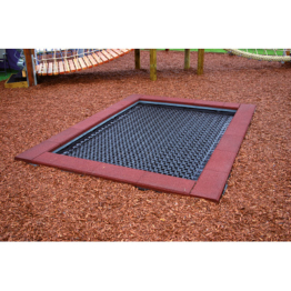 Hally-Gally Bodentrampolin "2000", Rot-Braun, Schwarz