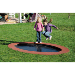 Hally-Gally Bodentrampolin "Saturnus", Rot-Braun, Schwarz