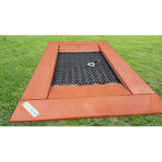 Hally-Gally Rollstuhl-Bodentrampolin "Vario", Rot-Braun, Schwarz