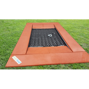 Hally-Gally Rollstuhl-Bodentrampolin "Vario", Rot-Braun, Schwarz