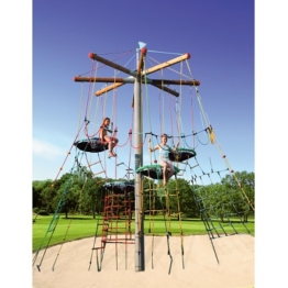Huck Seiltechnik Seilspielgerät "Vogelnestbaum", Querhölzer aus Leimbinder