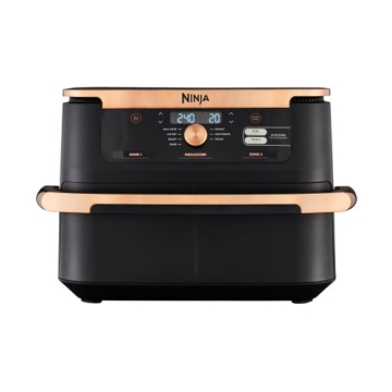 Ninja Deluxe Schwarz & Kupfer Edition Foodi FlexDrawer Heißluftfritteuse 10,4 L AF500EUCPREFB