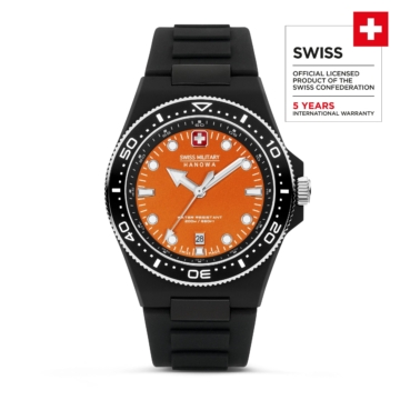OCEAN PIONEER 45 MM BLACK PLATED CASE BLACK COLOR SILICONE STRAP