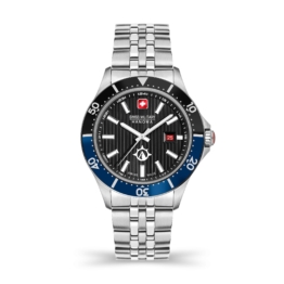 Swiss Military Hanowa Herren Analog Quarz Uhr mit Edelstahl Armband SMWGH2100602