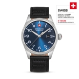 THUNDERBOLT 43 MM STAINLESS STEEL CASE BLACK COLOR LEATHER STRAP