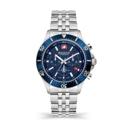 SWISS MILITARY HANOWA Herren Chronograph 'FLAGSHIP X CHRONO' Größe One Size blau / rot / silber / weiß