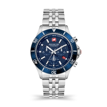 SWISS MILITARY HANOWA Herren Chronograph 'FLAGSHIP X CHRONO' Größe One Size blau / rot / silber / weiß