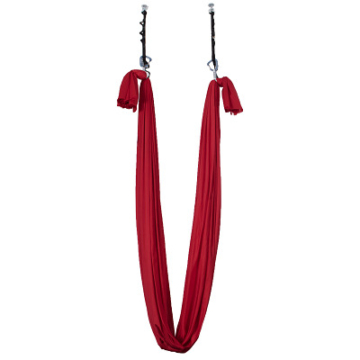 AerialX Yoga-Tuch "Aerialyoga", Dunkelrot, Mit 2 Deckenankern