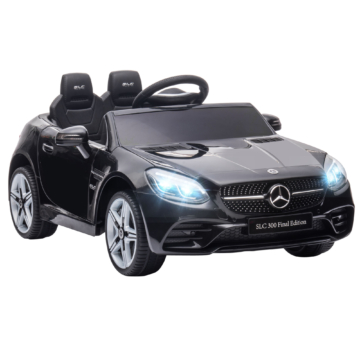 AIYAPLAY Elektroauto für Kinder ab 3 Jahren, Kinderfahrzeug mit Fernbedienung, LED-Scheinwerfern, Sicherheitsgurt, Hupe, Musik, Schwarz Aosom