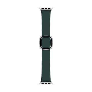Apple Watch 40mm Modernes Lederarmband Waldgrün medium