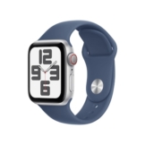 Apple Watch SE GPS + Cellular 40mm Alu Silber Sportarmband Denim - M/L