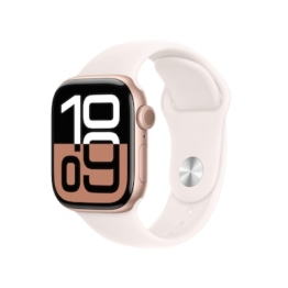 Apple Watch Series 10 GPS 42mm Aluminium rose gold Sportarmband light blush - M/L