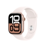 Apple Watch Series 10 GPS 42mm Aluminium rose gold Sportarmband light blush - S/M