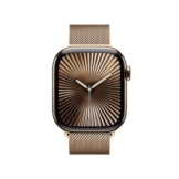 Apple Watch Series 10 LTE 42mm Gold Titangehäuse mit Gold Milanese Loop