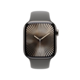 Apple Watch Series 10 LTE 42mm Natural Titangehäuse mit Stone Grey Sportarmband - S/M