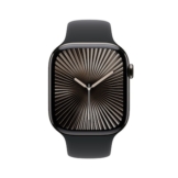 Apple Watch Series 10 LTE 46mm Slate Titangehäuse mit schwarzem Sportarmband - S/M