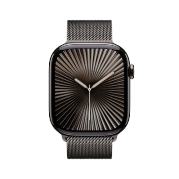 Apple Watch Series 10 LTE 46mm Slate Titangehäuse mit Slate Milanese Loop S/M