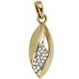 SIGO Anhänger 333 Gold Gelbgold bicolor mit Zirkonia Goldanhänger