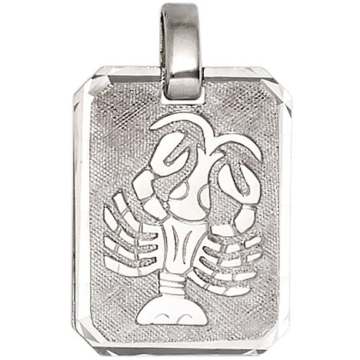 SIGO Anhänger Sternzeichen Krebs 925 Sterling Silber matt Sternzeichenanhänger