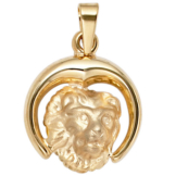 SIGO Anhänger Sternzeichen Löwe 375 Gold Gelbgold matt Sternzeichenanhänger