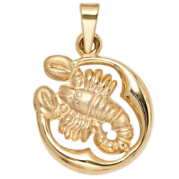 SIGO Anhänger Sternzeichen Skorpion 375 Gold Gelbgold matt Sternzeichenanhänger