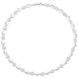 SIGO Collier Halskette 925 Sterling Silber gehämmert 45 cm Kette Silberkette