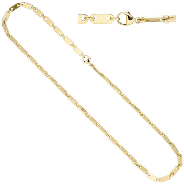SIGO Halskette Kette 585 Gold Gelbgold 50 cm Goldkette Karabiner