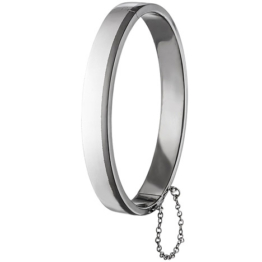 SIGO Herren Armreif Armband 925 Sterling Silber Herrenarmreif mit Sicherheitskette