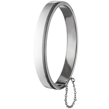 SIGO Herren Armreif Armband 925 Sterling Silber Herrenarmreif mit Sicherheitskette