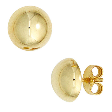 SIGO Ohrstecker Halbkugel 333 Gold Gelbgold Ohrringe Goldohrstecker