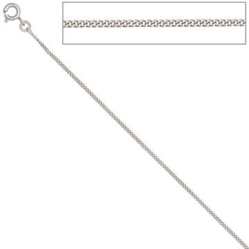 SIGO Panzerkette 333 Weißgold 1,3 mm 36 cm Gold Kette Halskette Weißgoldkette