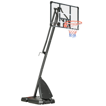SPORTNOW Höhenverstellbarer Basketballständer 293-350 cm mit rollbarem Backboard aus Stahl für Garten & Sportplatz   Aosom.de