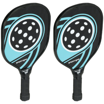 SPORTNOW Pickleball Paddles Set mit 4 Schlägern und 4 Bällen, Tragetasche inklusive, perfekt für Teams und Familien Aosom.de