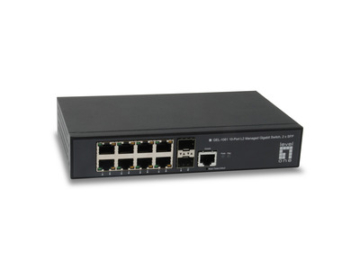 10-Port L2 Managed Gigabit Switch, 2x GE -- SFP