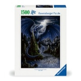 Ravensburger Puzzle 12000731 - Der Schwarzblaue Drache - 1500 Teile Puzzle für Erwachsene und Kinder ab 14 Jahren - Fantasy-Puzzle