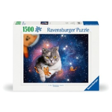 Ravensburger Puzzle 12000742 - Katzen fliegen im Weltall - 1500 Teile Puzzle für Erwachsene und Kinder ab 14 Jahren