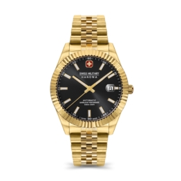 Swiss Military Hanowa Herren Armbanduhr Analog Gold 42mm Edelstahl Uhr Automatik Chronograph Herrenuhr