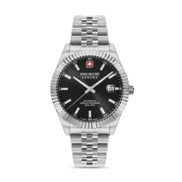 Swiss Military Hanowa Men's Automatic Wristwatch Black Stainless Steel 42mm Herrenuhr Armbanduhr Chronograph Zeitmesser