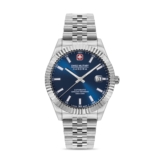Swiss Military Hanowa Men's Wristwatch Stainless Steel Blue 42mm Automatic Chronograph Herrenuhr Armbanduhr Uhren