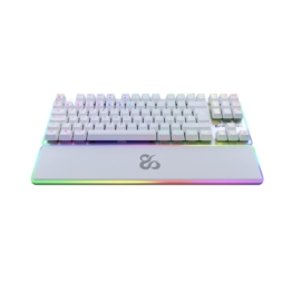 Tastatur Newskill Qwerty Spanisch Weiß LED RGB