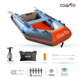 COASTO Schlauchboot mit Dropstitch Boden Dingi Beiboot Motorboot Ruderboot 290cm