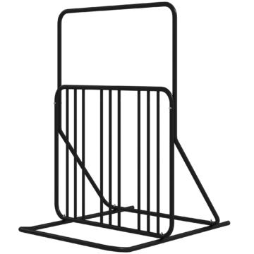 DURHAND Fahrradständer Radständer mit Griff beidseitig für bis zu 4 Fahrräder wetterfest aus Stahl Schwarz 102x92x130cm Aosom.de