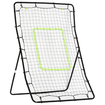 HOMCOM Kickback Rebounder Tor 75x126cm, Rückprallwand aus Stahl und PE, Trainingshilfe für Fußball, Schwarz   Aosom.de