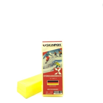 Hydrocarbonwachs SKINFOX 150g - GELB - Skiwachs Hartwachs Wintersport Snowboa...