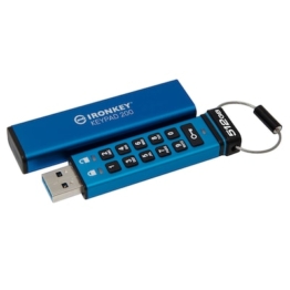 Kingston 512 GB IronKey Keypad 200 Verschlüsselter USB-Stick Metall USB 3.2 Gen1