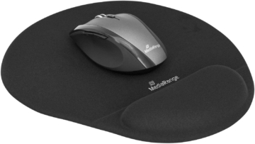 MediaRange Mauspad ergonomisch mit Handgelenkauflage schwarz